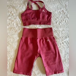 Oner Active Classic Seamless Bra & Short Set in Guava